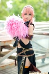 boots cosplay detached_sleeves headset megurine_luka pink_hair pom_poms skirt sleeveless_blouse thighhighs vocaloid yuu rating:Safe score:3 user:nil!