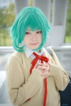 blouse bookbag cardigan cosplay green_hair mashiro_ayaki school_uniform tagme_character tagme_series rating:Safe score:0 user:nil!