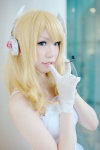 blonde_hair cosplay dress gloves headset kagamine_rin magnet_(vocaloid) mizusa vocaloid rating:Safe score:1 user:nil!