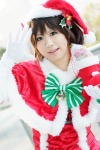 bow dress elbow_gloves gloves misaki santa_costume shawl stocking_cap rating:Safe score:0 user:pixymisa