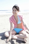 beach bikini cleavage hoodie maeda_atsuko matsuyasumi_no_kiseki ocean striped swimsuit rating:Safe score:0 user:nil!