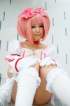 choker cosplay dress gloves hairbows kaname_madoka kneehighs nao pink_hair puella_magi_madoka_magica twintails rating:Safe score:1 user:nil!