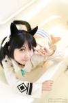 animal_ears bottomless cat_ears cosplay francesca_lucchini hair_ribbon lenfried panties strike_witches striped striped_panties twintails rating:Safe score:2 user:LittleSweetLoli