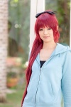 cosplay hairbow hoodie original red_hair riku_(iii) rating:Safe score:0 user:pixymisa