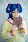 akimu blazer blue_hair clannad cosplay fujibayashi_kyou hair_ties sweater twintails rating:Safe score:0 user:pixymisa