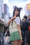 animal_ears blouse cat_ears cosplay kotegawa_yui otogi_nekomu pleated_skirt school_uniform skirt sweater_vest tail to_love-ru rating:Safe score:2 user:nil!
