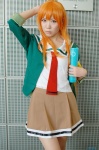 akai_homura cosplay jacket miniskirt orange_hair pantyhose sailor_uniform school_uniform skirt tie tokimeki_memorial tokimeki_memorial_2 yae_maiko rating:Safe score:1 user:nil!