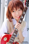 blouse cosplay guitar hirasawa_yui k-on! natsuki_(iii) school_uniform sweater_vest rating:Safe score:0 user:nil!