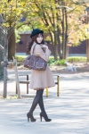 black_legwear coat handbag hat hiokichi pantyhose rating:Safe score:0 user:pixymisa