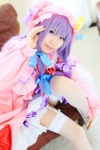 amatsuka_miyu cosplay dress garter_belt hat patchouli_knowledge purple_hair robe thighhighs touhou rating:Safe score:1 user:nil!