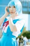 ayanami_rei blouse blue_hair cosplay jumper nagatsuki neon_genesis_evangelion red_eyes ribbon_tie rating:Safe score:1 user:pixymisa