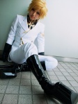 blazer blonde_hair boots code_geass cosplay crossplay elbow_gloves gino_weinberg gloves saya trousers rating:Safe score:0 user:nil!