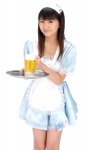 apron costume hairband hamada_shouko serving_tray waitress waitress_uniform rating:Safe score:0 user:nil!