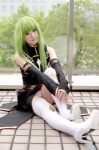 boots cc code_geass cosplay detached_sleeves green_hair pantyhose shirayuki_himeno uniform rating:Safe score:2 user:nil!