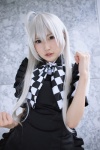 ahoge apron blouse cosplay haiyore!_nyaruko-san hiokichi miniskirt nyaruko skirt white_hair rating:Safe score:0 user:nil!