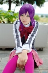 aquarion_evol blouse cosplay pleated_skirt purple_hair school_uniform skirt suzushiro_mikono thighhighs uri zettai_ryouiki rating:Safe score:0 user:nil!