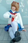 cosplay iriru kataoka_yuuki pleated_skirt sailor_uniform saki_(manga) school_uniform skirt thighhighs twintails zettai_ryouiki rating:Safe score:0 user:nil!