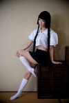 blouse cosplay kneesocks okino_mayoko pleated_skirt skirt twin_braids yuuki_mio zone-00 rating:Safe score:2 user:pixymisa