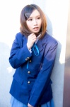 blazer blouse cosplay hair_clips hirasawa_yui k-on! nakamura_yuka pleated_skirt school_uniform skirt rating:Safe score:0 user:nil!
