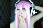 arai_yomi cosplay headphones nitro_super_sonic pink_hair soniko_nuija_imashita super_soniko rating:Safe score:0 user:nil!