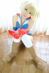 blonde_hair bodysuit boots cosplay fingerless_gloves gloves gundam gundam_0079_card_builder higurashi_rin reiko_holinger thighhighs twintails rating:Safe score:0 user:nil!