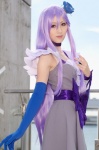 asakura_hina bows choker cosplay cure_moonlight dress flowers gloves heartcatch_precure! pretty_cure purple_hair tsukikage_yuri rating:Safe score:0 user:pixymisa