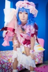 bed blue_hair cosplay dress hat maropapi remilia_scarlet socks touhou touhou_ningyou_fuminori_shirizu_2 wings rating:Safe score:1 user:nil!