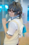 ano_natsu_de_matteru backpack cosplay crossplay dress_shirt glasses kirishima_kaito kuon school_uniform silver_hair sweater_vest turtleneck rating:Safe score:0 user:nil!