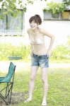 bikini cleavage denim open_clothes ponytail shorts sugimoto_yumi swimsuit wpb_112 rating:Safe score:0 user:nil!