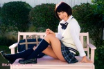 blouse bookbag kneesocks pleated_skirt school_uniform skirt sweater_vest tsutsumi_yukimi rating:Safe score:0 user:nil!
