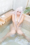 bathroom bathtub cleavage cosplay guguru hairband nude wet white_hair yunohana_yuuna yuragisou_no_guguru-san yuragisou_no_yuuna-san rating:Questionable score:0 user:nil!