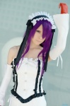 corset cosplay detached_sleeves fingerless_gloves gloves hairband ikkitousen kanu_unchou pantyhose purple_hair ryuuna skirt rating:Safe score:0 user:nil!