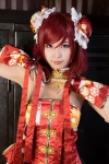 collar cosplay detached_sleeves double_bun ladybug love_live!_school_idol_project na-san nishikino_maki red_hair vest rating:Safe score:0 user:nil!