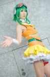 corset cosplay garter goggles green_hair gumi headset miniskirt miyuu skirt vest vocaloid rating:Safe score:1 user:nil!