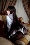 akemi_homura ass blouse cosplay hairband hanamura_misaki panties pantyhose pleated_skirt puella_magi_madoka_magica skirt rating:Safe score:3 user:nil!