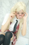blonde_hair blouse cosplay glasses jumper nyotalia pokemaru thighhighs tie twintails united_kingdom zettai_ryouiki rating:Safe score:2 user:nil!
