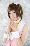 amami_haruka amamiya_alice choker cosplay cuffs hairbow idolmaster tubetop vest rating:Safe score:0 user:pixymisa