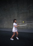 kosaka_yuka ns_eyes_317 pleated_skirt skirt tennis_racket tshirt rating:Safe score:0 user:nil!