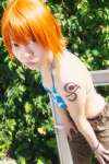 amanone_shun bikini_top cargo_shorts cosplay nami_(one_piece) one_piece orange_hair swimsuit rating:Safe score:0 user:nil!