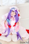 bed cosplay dress hat patchouli_knowledge purple_hair robe saku sweet_garden thighhighs touhou zettai_ryouiki rating:Safe score:0 user:nil!