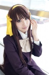 blazer blouse cosplay hairband hair_ribbons pleated_skirt school_uniform skirt suzumiya_haruhi suzumiya_haruhi_no_yuuutsu yuzunyan rating:Safe score:2 user:nil!