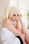 benio blonde_hair choker cosplay dress riho side_ponytail zone-00 rating:Safe score:1 user:pixymisa