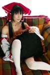 cosplay detached_sleeves hairbow hakurei_reimu lenfried miko nude thighhighs touhou rating:Questionable score:2 user:nil!