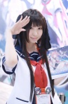 ao_no_kanata_no_four_rhythm cosplay hair_ribbons rinami sailor_uniform school_uniform tobisawa_misaki rating:Safe score:1 user:nil!