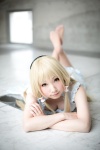blonde_hair chii_(chobits) chobits cleavage cosplay dress hazuki_minami pantyhose rating:Safe score:1 user:nil!