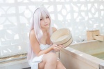 bathroom bathtub cleavage cosplay guguru hairband towel white_hair yunohana_yuuna yuragisou_no_guguru-san yuragisou_no_yuuna-san rating:Safe score:0 user:nil!
