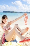 beach bikini cleavage ocean ponytail side-tie_bikini sugihara_anri swimsuit ys_web_510 rating:Safe score:2 user:nil!