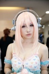bracelet cosplay enough headphones ice_cream lingerie nitro_super_sonic pink_hair super_soniko rating:Safe score:1 user:pixymisa