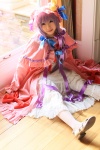 amatsuka_miyu cosplay dress hat patchouli_knowledge purple_hair robe thighhighs touhou rating:Safe score:2 user:nil!