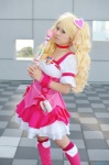 blonde_hair boots choker cosplay cure_peach dress fresh_precure! kneehighs misaki momozono_love pretty_cure twintails wand rating:Safe score:0 user:nil!